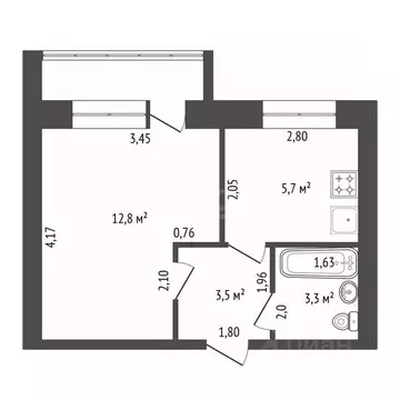 1-к кв. Башкортостан, Уфа ул. Рихарда Зорге, 74 (25.2 м)