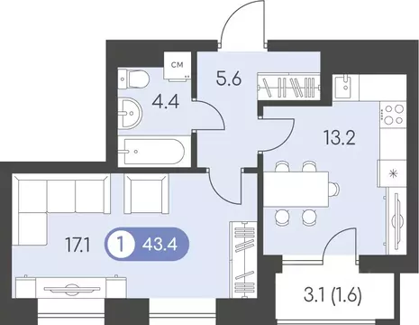 1-к кв. Удмуртия, Ижевск Столичный мкр, Новый Восход жилой комплекс ...