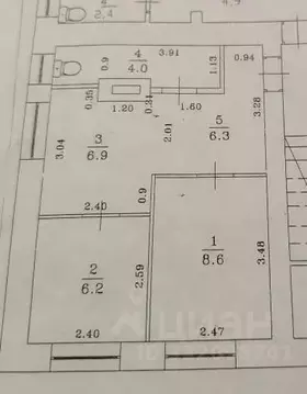 2-к кв. Нижегородская область, Балахна ул. Попова, 2 (32.0 м)