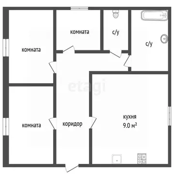 3-к кв. Вологодская область, Великий Устюг Гледенская ул., 51В (51.1 ...