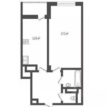 1-к кв. Владимирская область, Владимир ул. Всесвятская, 3к2 (42.7 м)