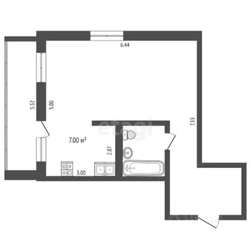 1-к кв. Вологодская область, Череповец ул. М. Горького, 5 (41.7 м)