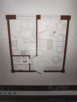 1-к кв. Липецкая область, Липецк ул. Сергея Казьмина, 1А (35.4 м)