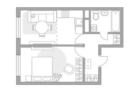 1-комнатная квартира: Мытищи, Тенистый бульвар, 9 (39.66 м)