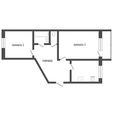 2-комнатная квартира: Златоуст, улица Степана Разина, 11 (51.3 м)