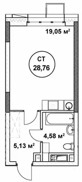 1-комнатная квартира: Нижний Новгород, Нижегородский район (28.76 м)