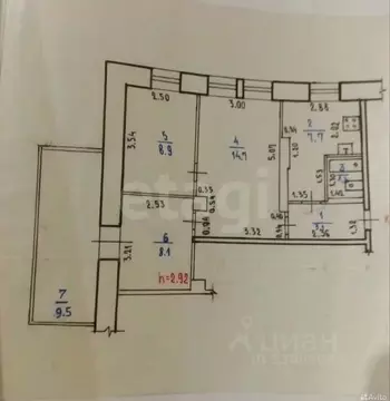 3-к кв. Забайкальский край, Чита Новобульварная ул., 42 (53.8 м)