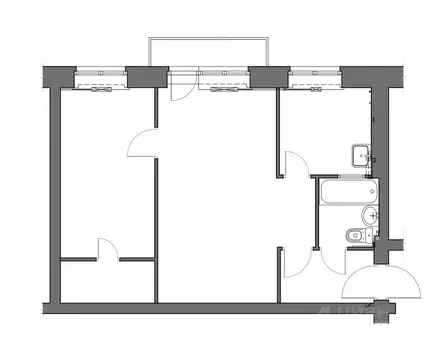 2-к кв. Кемеровская область, Кемерово ул. Дзержинского, 6 (42.7 м)
