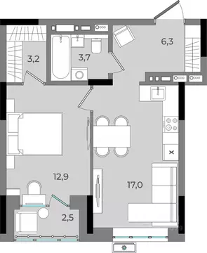 1-к кв. Удмуртия, Ижевск Северо-Западный жилрайон, 2-й мкр, Новый ...