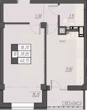 1-к кв. Ставропольский край, Пятигорск Новопятигорск мкр, Курортный ...