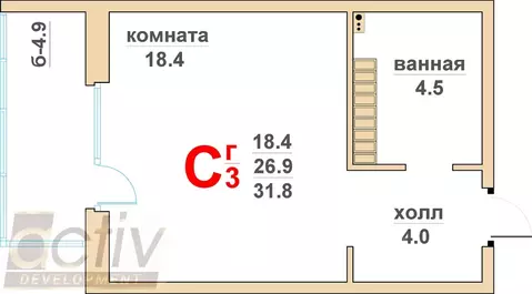 1-к кв. Свердловская область, Верхняя Пышма Гранд Успенский жилой ...