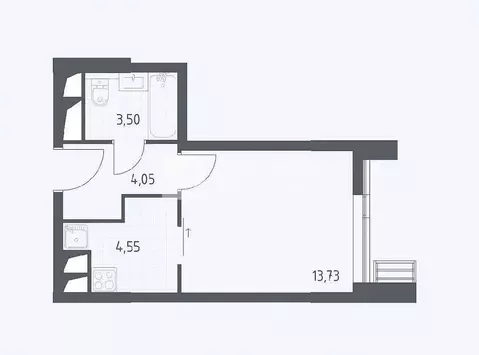 Продается 1-комнатная квартира