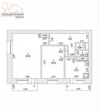 2-к кв. Ульяновская область, Димитровград просп. Ленина, 22 (50.2 м)
