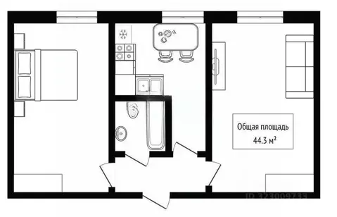 2-к кв. Новосибирская область, Новосибирск Железнодорожная ул., 9 ...
