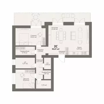 2-к кв. Челябинская область, Сосновский район, Поселок Красное Поле ...