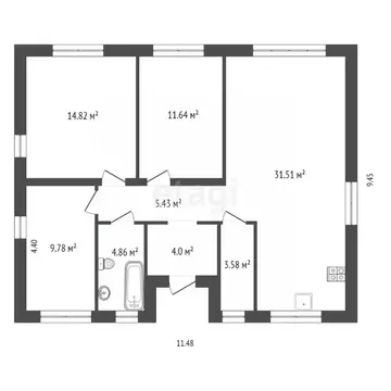 Дом в Тюменская область, Тюменский район, Пятница ТСН  (89 м)