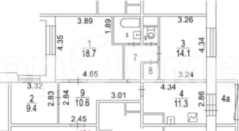 Продается 3-комнатная квартира