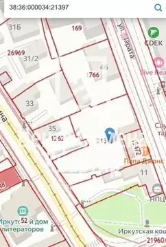 Участок в Иркутская область, Иркутск ул. Марата (15.4 сот.)