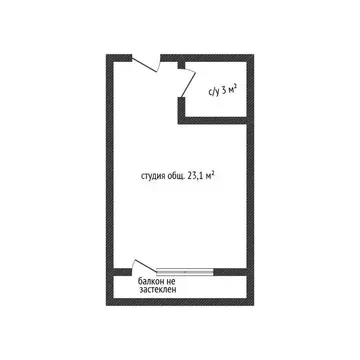 Квартира-студия: Краснодар, улица Евгении Жигуленко, 9 (23.4 м)