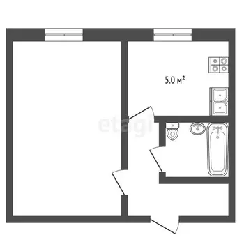 1-комнатная квартира: Рыбинск, улица Вихарева, 14 (29.8 м)