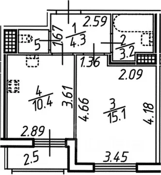1-к кв. Санкт-Петербург пос. Шушары, просп. Старорусский, 9 (35.6 м)