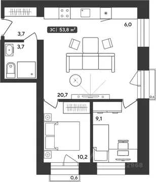 2-к кв. Новосибирская область, Мошковский район, пос. Октябрьский ул. ...