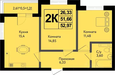 2-к кв. Краснодарский край, Краснодар Новознаменский ДНТ, ул. ...