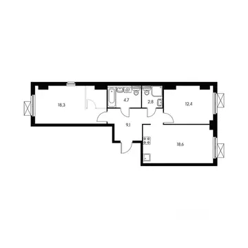 2-к кв. Московская область, Красногорск ул. Видная, 3 (67.0 м)