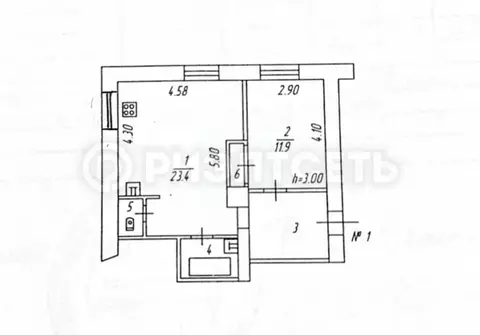 2-к кв. Мурманская область, Мурманск Терский пер., 3 (47.4 м)