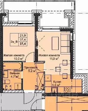 2-к кв. Приморский край, Владивосток Бам мкр,  (37.4 м)
