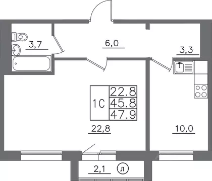 1-к кв. Иркутская область, Иркутск ИВАТУ городок, Авиатор жилой ...