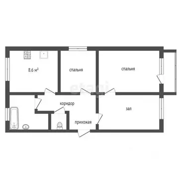 3-к кв. Ставропольский край, Георгиевск ул. Кочубея (54.3 м)