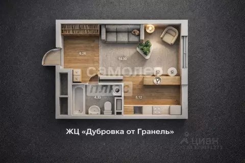 Студия Москва Новоостаповская ул., 16к1 (30.2 м)