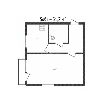 1-к кв. Брянская область, Брянск пер. 22-го съезда КПСС, 59 (31.2 м)