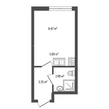 Квартира-студия: Санкт-Петербург, проспект Крузенштерна, 4 (19.7 м)