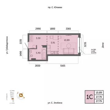 1-к кв. Башкортостан, Уфа Зеленая Роща жилрайон, Урбаника жилой ...