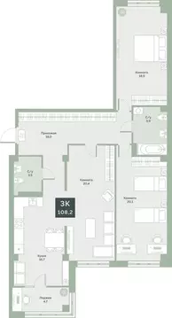 Свободной планировки кв. Курганская область, Курган Заозерный ...