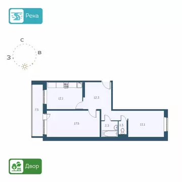 2-к кв. Новосибирская область, Новосибирск Междуреченская ул., 7/1 ...