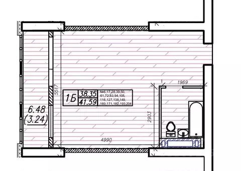 1-к кв. Приморский край, Владивосток Енисейская ул. (41.59 м)