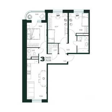 3-к кв. Московская область, Химки Сходня мкр, Первомайская ул., ...