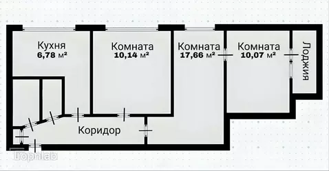 3-комнатная квартира: Санкт-Петербург, улица Шотмана, 12к1 (54.7 м)