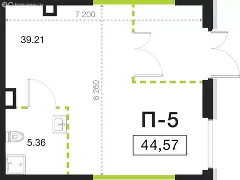 Помещение свободного назначения (44.57 м)