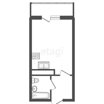 Квартира-студия: Санкт-Петербург, Русановская улица, 20к3 (22 м)