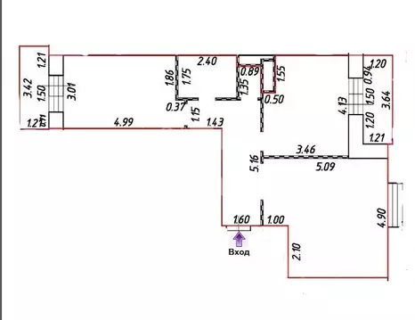 2-к кв. Московская область, Балашиха ул. Разина, 1А (65.9 м)