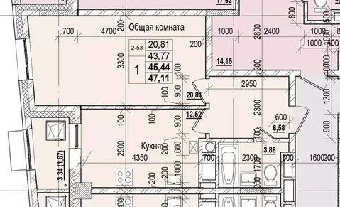 1-к кв. Саха (Якутия), Якутск ул. Чкалова (45.44 м)