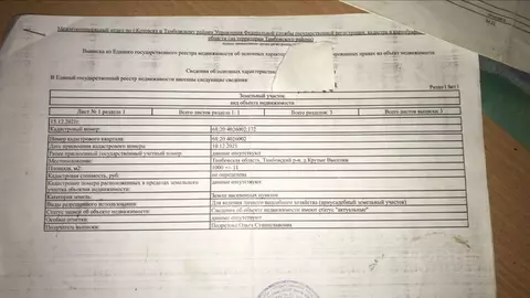 Участок в Тамбовская область, Тамбовский муниципальный округ, д. ...