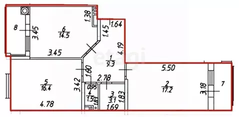 2-к кв. Ставропольский край, Ставрополь ул. Матрены Наздрачевой, 3 ...