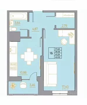 1-к кв. Ростовская область, Ростов-на-Дону Новый Горизонт жилой ...