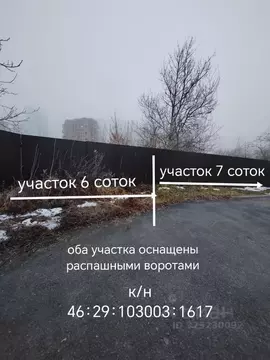 Участок в Курская область, Курск ул. 1-я Тихая, 1 (6.0 сот.)