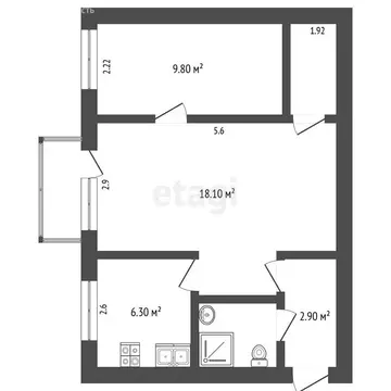 2-комнатная квартира: Петропавловск-Камчатский, проспект 50 лет ...
